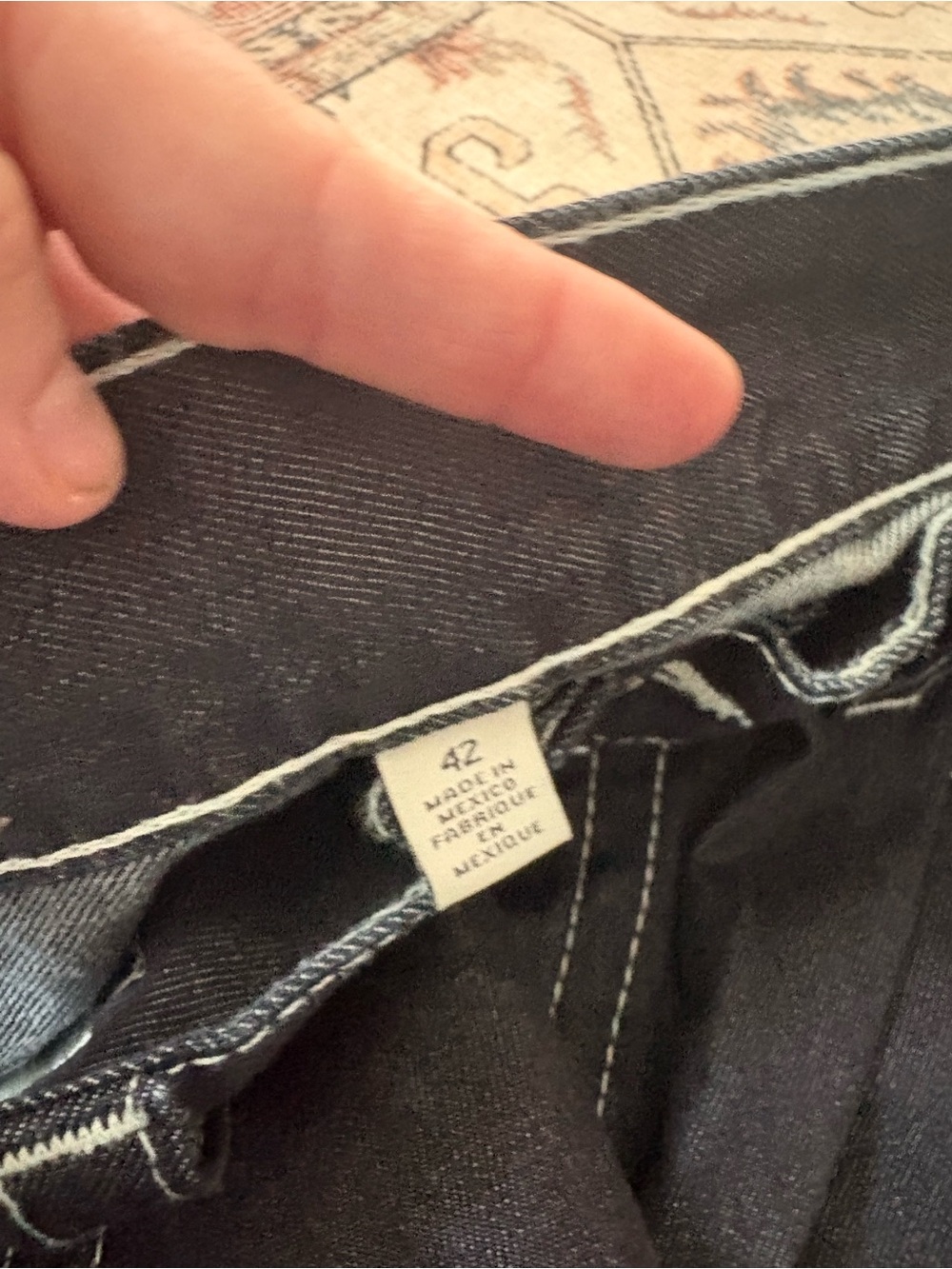 True Religion Menโs Size 42 Skinny Short Inseam Dark Wash Jeans NWT - Picture 5 of 6